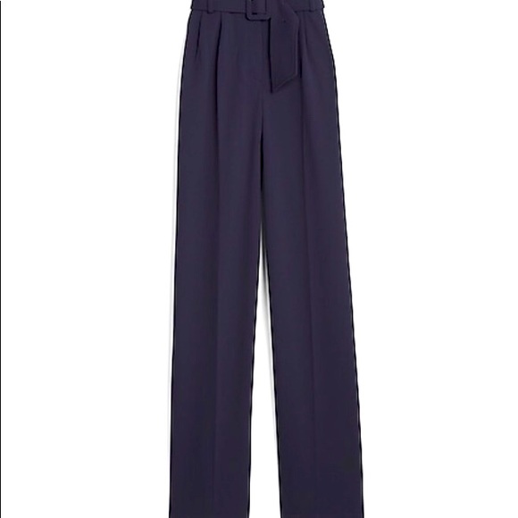 Express High Waisted Belted Wide Leg Pant - Picture 3 of 3